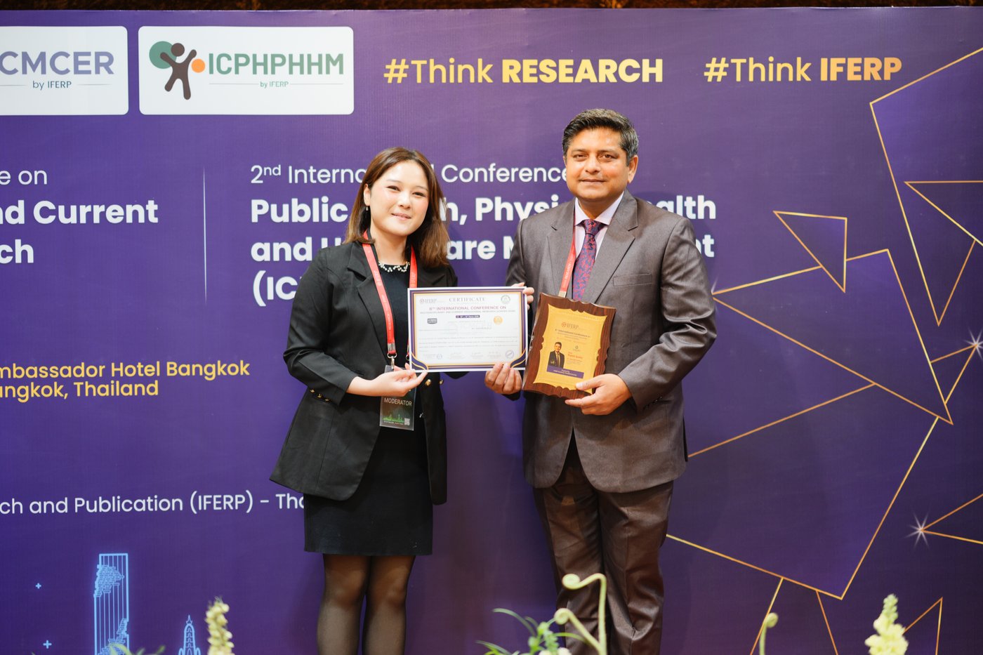 IFERP Research Advisor recognition presented to Dr. Saurabh Katiyar.